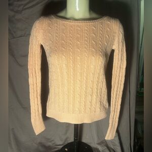 American Eagle Outfitters Peach Cable Knit Sweater